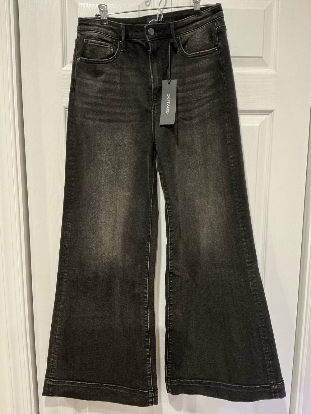 DRIFTWOOD ‘Martha’ Washed Black Wide-Leg Jeans Size 30 NWTs!